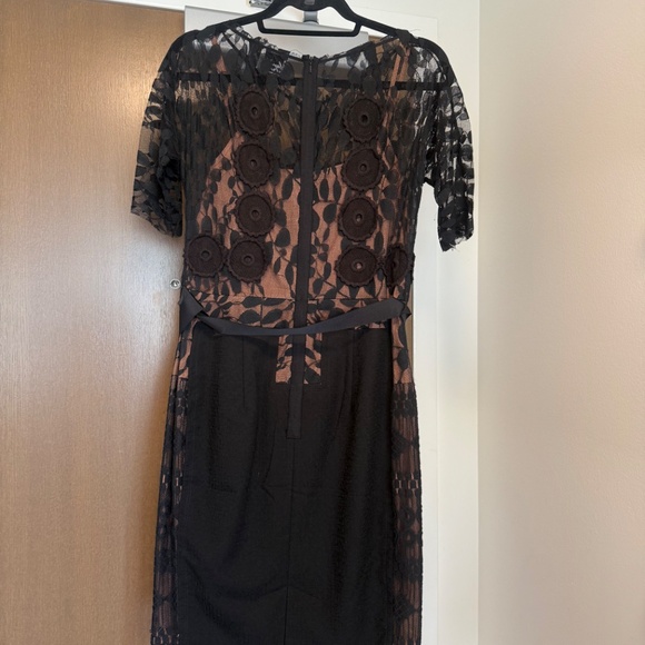 Byron Lars Beguile Carissima Black Lace Anthropologie Sheath Dress 6P - Picture 8 of 11